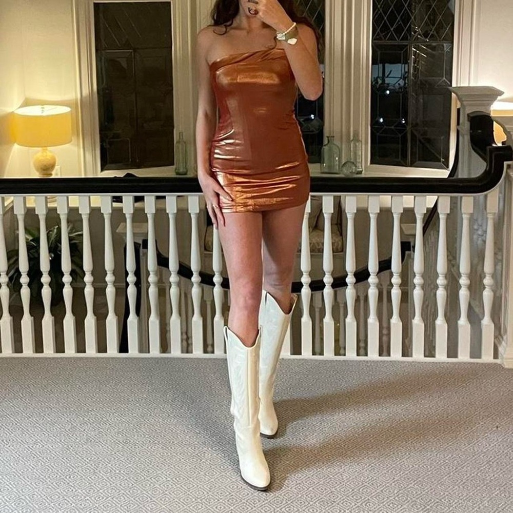Urban Outfitters Shimmering Copper Mini Dress
